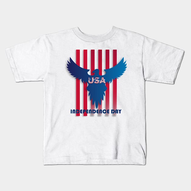 independence day Kids T-Shirt by The Pharaohs